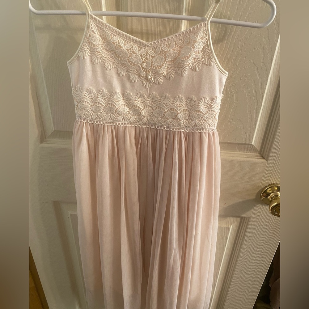 Girls size small 6X long dress